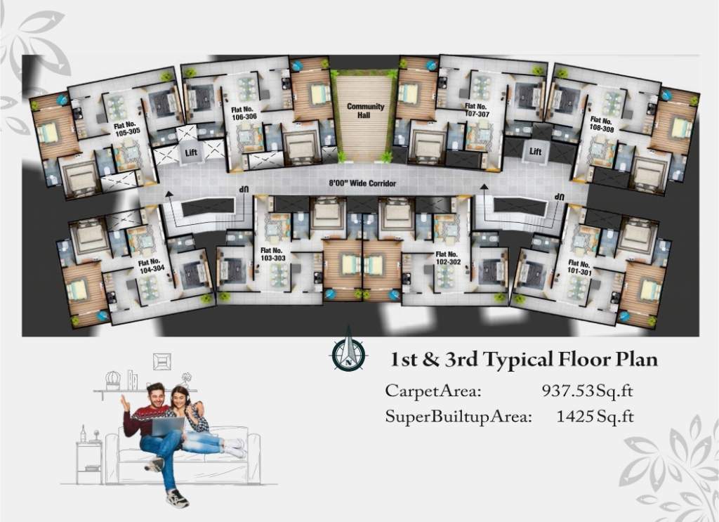 Shyama realty presented by Amol sona heights Floor Plan