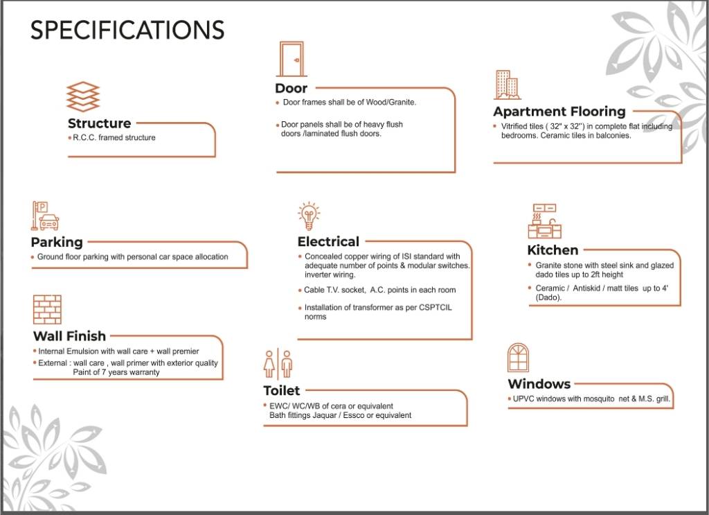 Shyama realty presented by Amol sona heights Specification