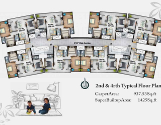 Shyama realty presented by Amol sona heights 3BHK Floor Plan